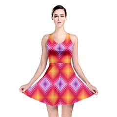 Texture Surface Orange Pink Reversible Skater Dress by Mariart