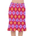 Texture Surface Orange Pink Short Mermaid Skirt View1