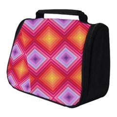 Texture Surface Orange Pink Full Print Travel Pouch (small)