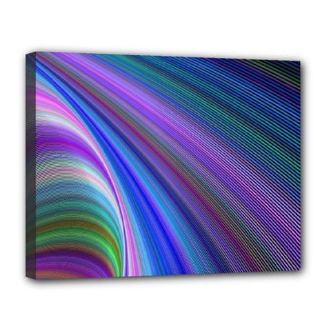 Background Abstract Curves Canvas 14  X 11  (stretched) by Bajindul