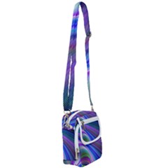 Background Abstract Curves Shoulder Strap Belt Bag by Bajindul