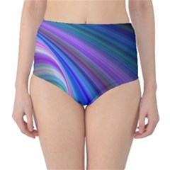 Background Abstract Curves Classic High-waist Bikini Bottoms by Bajindul