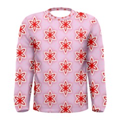 Texture Star Backgrounds Pink Men s Long Sleeve Tee