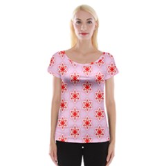 Texture Star Backgrounds Pink Cap Sleeve Top