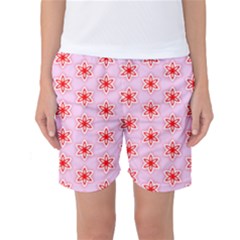 Texture Star Backgrounds Pink Women s Basketball Shorts