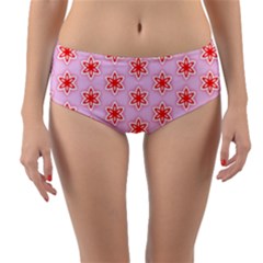 Texture Star Backgrounds Pink Reversible Mid-waist Bikini Bottoms by HermanTelo