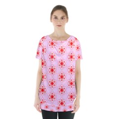 Texture Star Backgrounds Pink Skirt Hem Sports Top