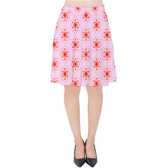 Texture Star Backgrounds Pink Velvet High Waist Skirt