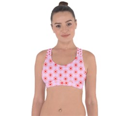 Texture Star Backgrounds Pink Cross String Back Sports Bra by HermanTelo