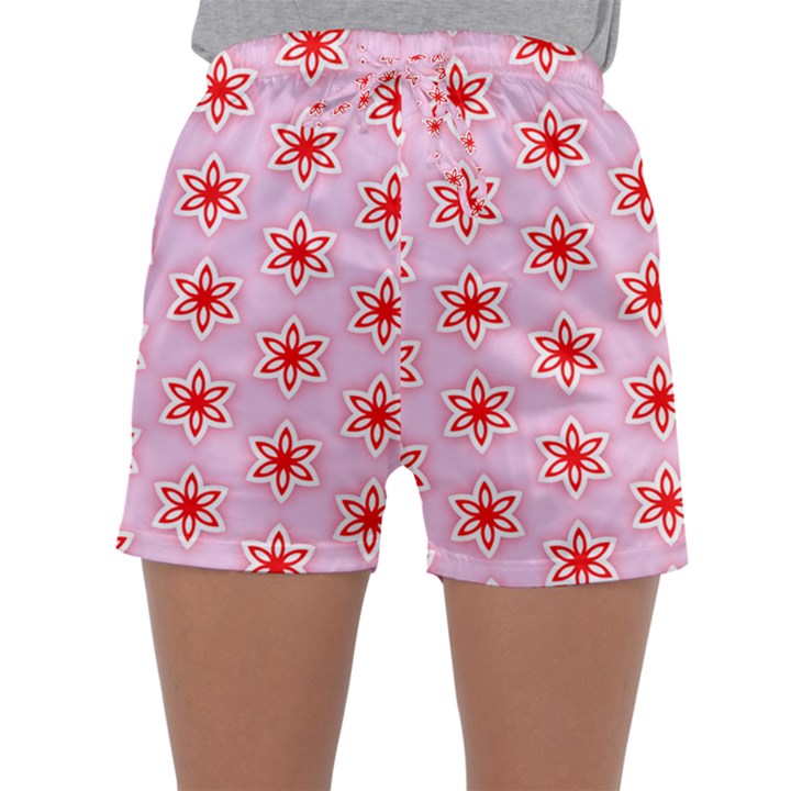 Texture Star Backgrounds Pink Sleepwear Shorts