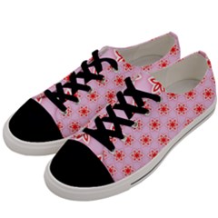 Texture Star Backgrounds Pink Men s Low Top Canvas Sneakers