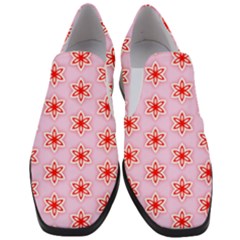 Texture Star Backgrounds Pink Women Slip On Heel Loafers