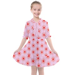 Texture Star Backgrounds Pink Kids  All Frills Chiffon Dress