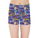 Wavy Squares Pattern Kids  Sports Shorts View1