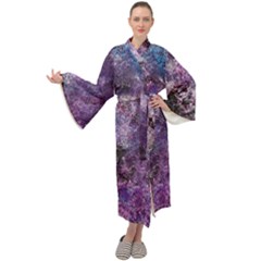 Nikki Shade Maxi Tie Front Velour Kimono