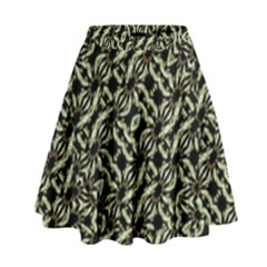 Modern Abstract Camouflage Patttern High Waist Skirt