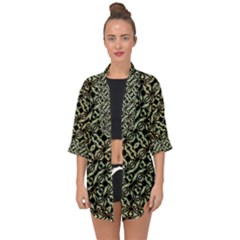 Modern Abstract Camouflage Patttern Open Front Chiffon Kimono by dflcprintsclothing