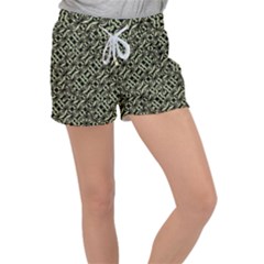 Modern Abstract Camouflage Patttern Women s Velour Lounge Shorts by dflcprintsclothing