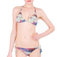 Watercolor Splatter Red/blue Classic Bikini Set by blkstudio