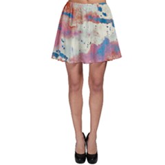 Watercolor Splatter Red/blue Skater Skirt