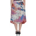 Watercolor Splatter Red/Blue Classic Midi Skirt View2