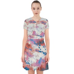 Watercolor Splatter Red/blue Adorable In Chiffon Dress by blkstudio