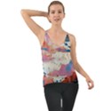 Watercolor Splatter Red/Blue Chiffon Cami View1