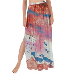 Watercolor Splatter Red/blue Maxi Chiffon Tie-up Sarong by blkstudio