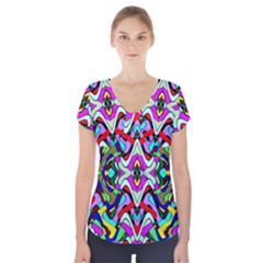 Ml 188 Short Sleeve Front Detail Top by ArtworkByPatrick