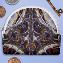 Abstract Art Artwork Fractal Design Horseshoe Style Canvas Pouch by Pakrebo