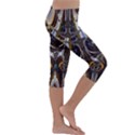 Abstract Art Artwork Fractal Design Kids  Lightweight Velour Capri Leggings  View3