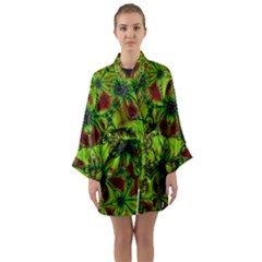 Abstract Art Fractal Artwork Long Sleeve Kimono Robe by Pakrebo