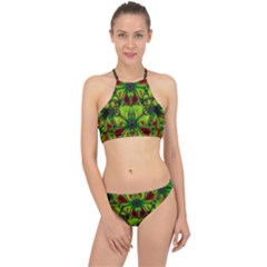 Abstract Art Fractal Artwork Racer Front Bikini Set by Pakrebo