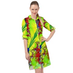 Abstract Art Art Design Modern Art Long Sleeve Mini Shirt Dress