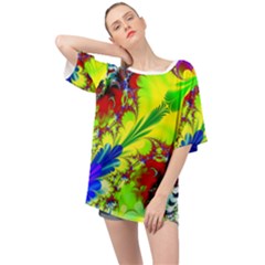 Abstract Art Art Design Modern Art Oversized Chiffon Top