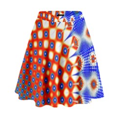 Digital Arts Fractals Futuristic High Waist Skirt by Pakrebo