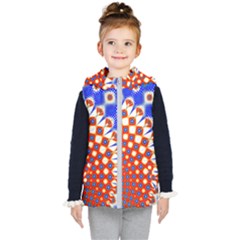 Digital Arts Fractals Futuristic Kids  Hooded Puffer Vest by Pakrebo