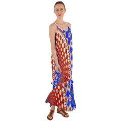 Digital Arts Fractals Futuristic Cami Maxi Ruffle Chiffon Dress