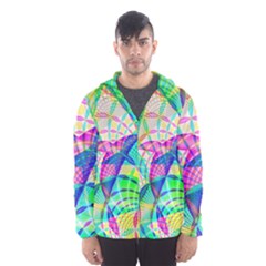 Design Background Concept Fractal Men s Hooded Windbreaker by Pakrebo