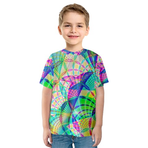 Design Background Concept Fractal Kids  Sport Mesh Tee by Pakrebo