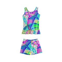 Design Background Concept Fractal Kids  Boyleg Swimsuit by Pakrebo