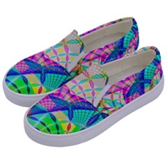 Design Background Concept Fractal Kids  Canvas Slip Ons by Pakrebo