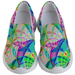 Design Background Concept Fractal Kids  Lightweight Slip Ons by Pakrebo