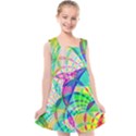 Design Background Concept Fractal Kids  Cross Back Dress View1