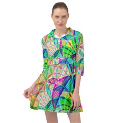 Design Background Concept Fractal Mini Skater Shirt Dress