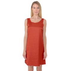 Tomato Red Sleeveless Satin Nightdress by blkstudio