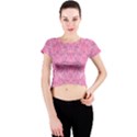 Flowers Decorative Ornate Color Crew Neck Crop Top View1