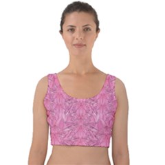 Flowers Decorative Ornate Color Velvet Crop Top by pepitasart