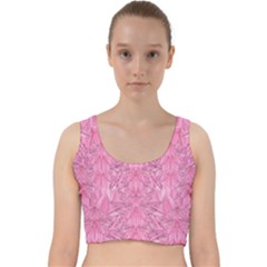 Flowers Decorative Ornate Color Velvet Racer Back Crop Top by pepitasart