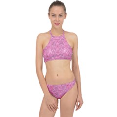 Flowers Decorative Ornate Color Racer Front Bikini Set by pepitasart